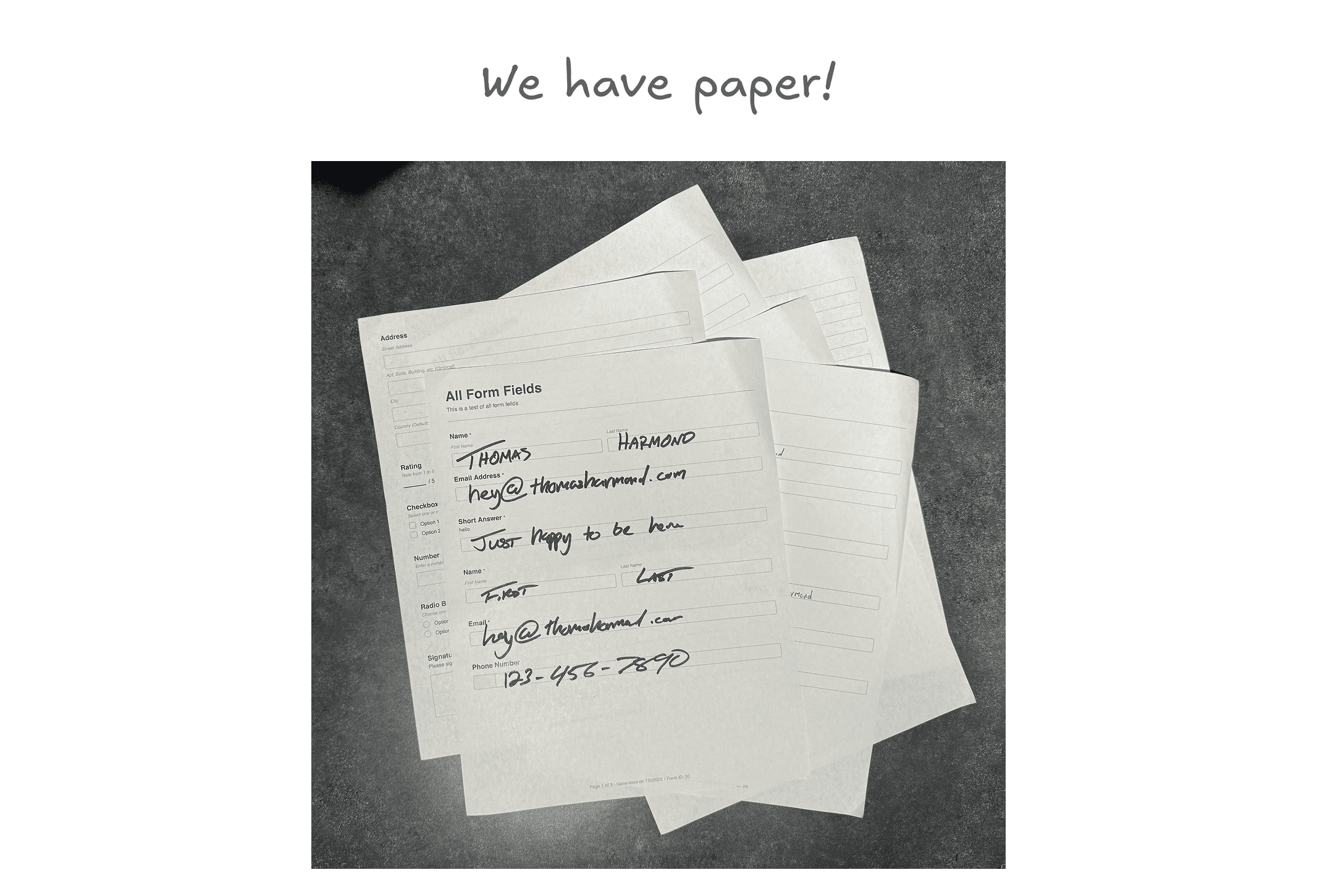 Paper Form