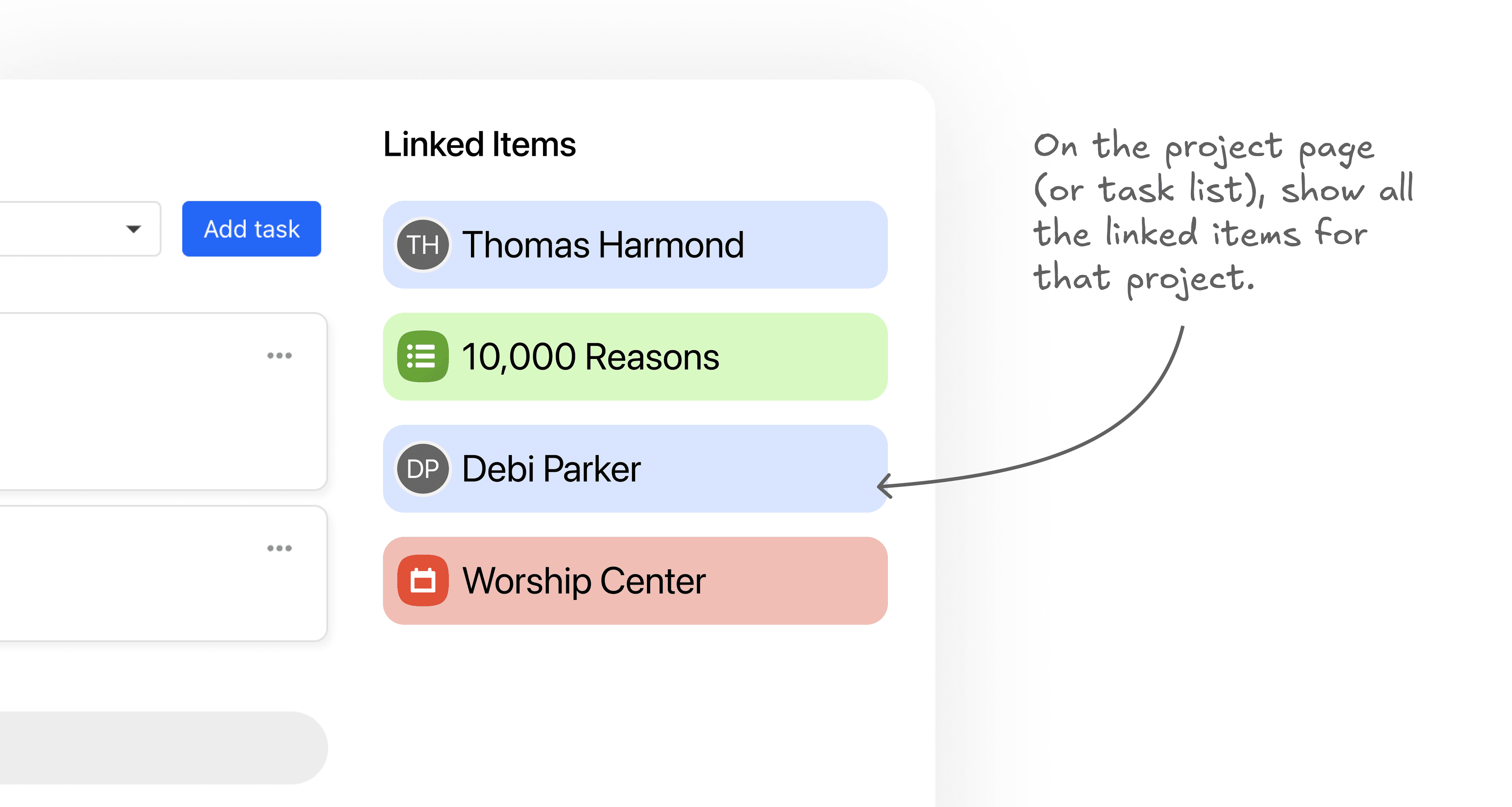 Planning Center Task Description Mockup